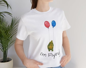 Schildpad met ballonnen I'm Flying! T-shirt | Schattige dierenillustratie