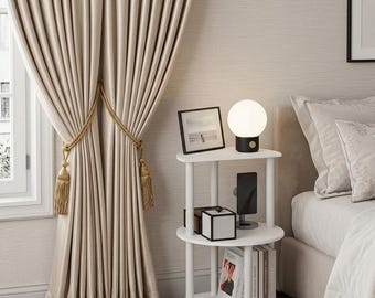 Turn N Tube Night Stand 3 Tier Round Nightstand Half Round Bedside Table Open Shelf End Table Home