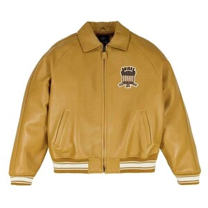 Avirex Herren Real American Flight Bomber Leder Bikerjacke | Geschenk für Ihn Bild 2