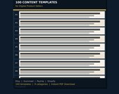 100 Content Templates for Digital Sellers | Marketing Scripts, Listing Copy (Digital Download)