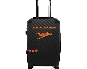 Mala de viagem The Boss Jetplane | Bagagem de viagem personalizada, preta e rígida