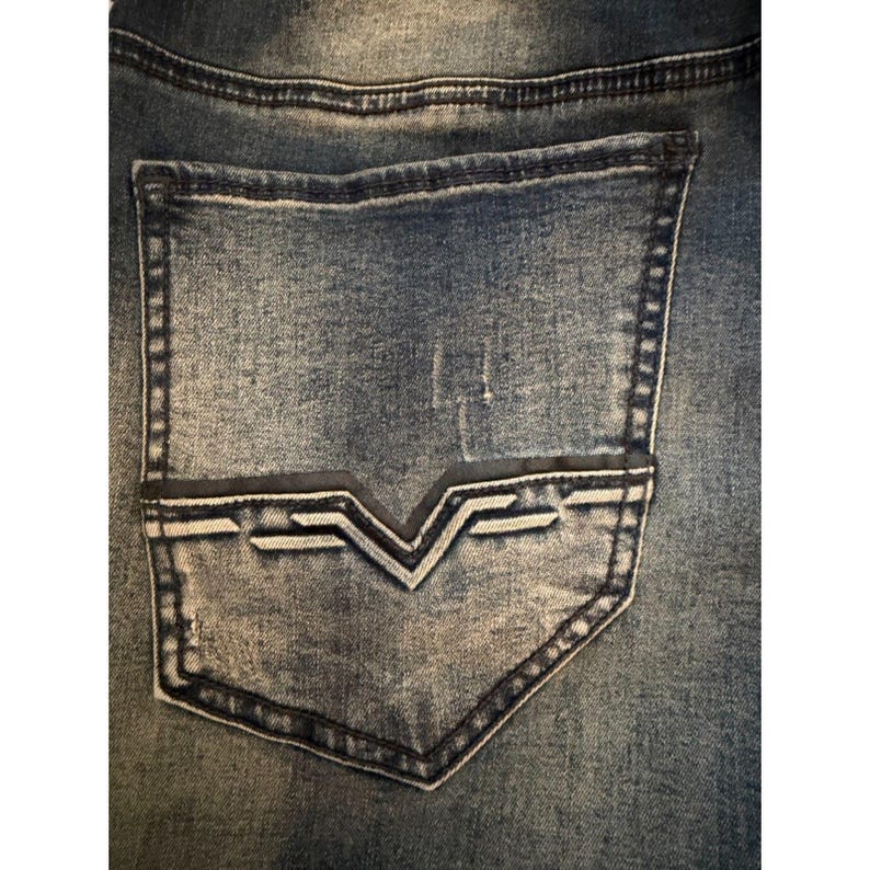 Buffalo David Bitton Straight Six Jeans Men's 32X30 Blue Stretch Denim image 5