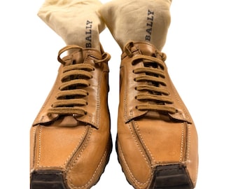 Bally "Cheetah" Swiss Heritage 700th Anniversary Luxury Sneakers - Cognac