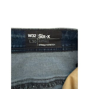 Buffalo David Bitton Straight Six Jeans Men's 32X30 Blue Stretch Denim image 6