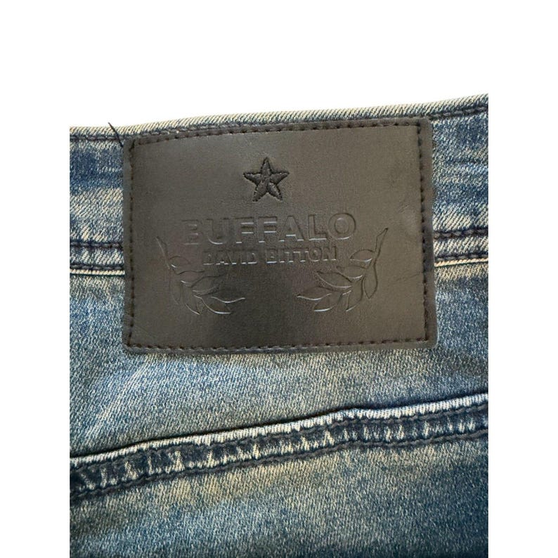 Buffalo David Bitton Straight Six Jeans Men's 32X30 Blue Stretch Denim image 7
