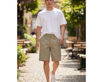 J.Crew Stanton Chino Shorts Men's 34  9" Inseam 100% Cotton Light Khaki Tan