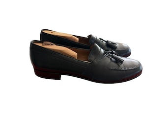 Bally of Switzerland Kiltie Buffalo Leather Tassel Loafers