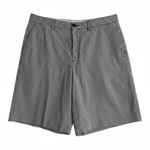 Ben Sherman EC1 Slim Fit Chino Shorts Men's 33 Black White Gingham Check Plaid Bild 6