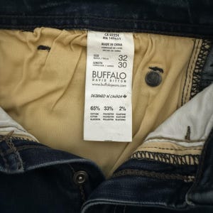 Buffalo David Bitton Straight Six Jeans Men's 32X30 Blue Stretch Denim image 3