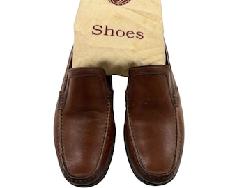 Clarks Unstructured Un Sheridan Brown Leather Slip-On Loafers