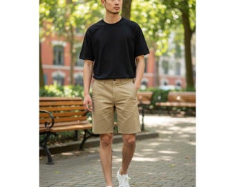 Haggar Men's Cotton Blend Woven Shorts – Khaki, Size 32