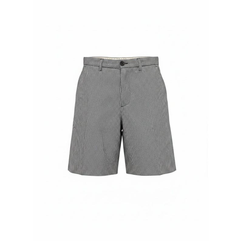 Ben Sherman EC1 Slim Fit Chino Shorts Men's 33 Black White Gingham Check Plaid Bild 7