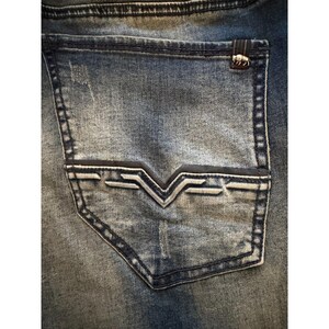 Buffalo David Bitton Straight Six Jeans Men's 32X30 Blue Stretch Denim image 4