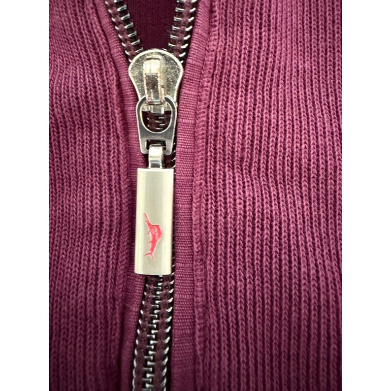 Tommy Bahama Embacadero Mens Medium 1/4 Zip Pullover Burgundy Marlin Sweatshirt Bild 5