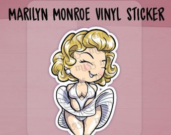 Marilyn Monroe Curvy Girl Large Waterproof Vinyl Die Cut Sticker