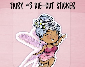 Pink Pixie Fairy Girl Plus Size Vinyl Die Cut Waterproof Sticker