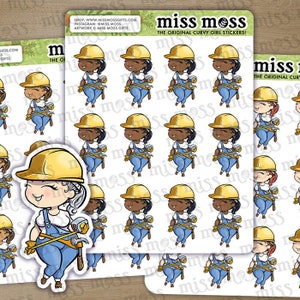 Bouw Home Improvement Curvy Girl Vinyl Planner Stickers