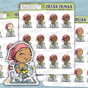 Dishwasher Dishes Chores Cleaning Waterproof Vinyl Planner Stickers