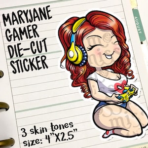 Gamer Streamer MaryJane Wasserfest Vinyl Sticker Decal - Miss Moss Stickers
