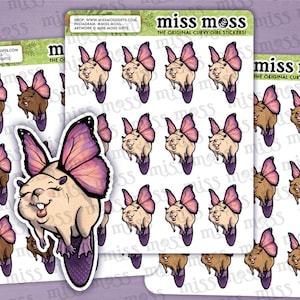 Beavers w/ Wings &quot;Beaverfly&quot; Shaving Vinyl Planner Stickers