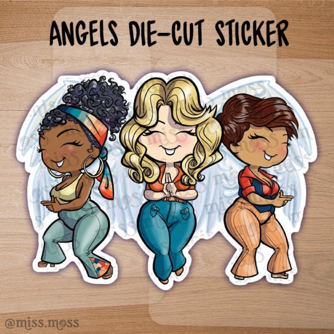 Angels Rabbit 70s Retro 70s Angels Waterproof Sticker - Curvy Girl Vinyl Decal - Etsy