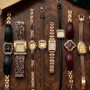 Curated Collection of Vintage-Style Women’s Watches Elegant Gold-Tone Statement Timepieces Unique Gift for Her Retro Fashion Accessories
