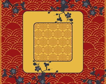 Tapete de mahjong, elegante y moderno.
