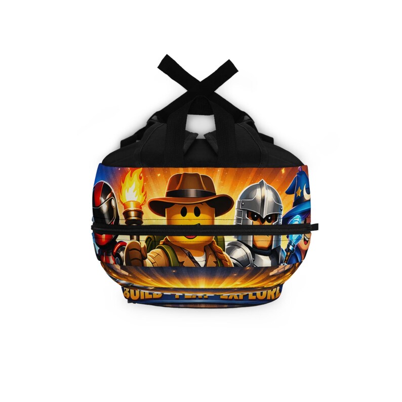 Roblox Miner Character-rugzak | Bouwen Spelen Verkennen Gaming Schooltas voor kinderen afbeelding 2