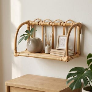Rattan bamboo shelf - Etsy.de