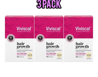 Viviscal Hair Growth Supplements 3-Pack, Biotin, Marine Collagen, Women's Health