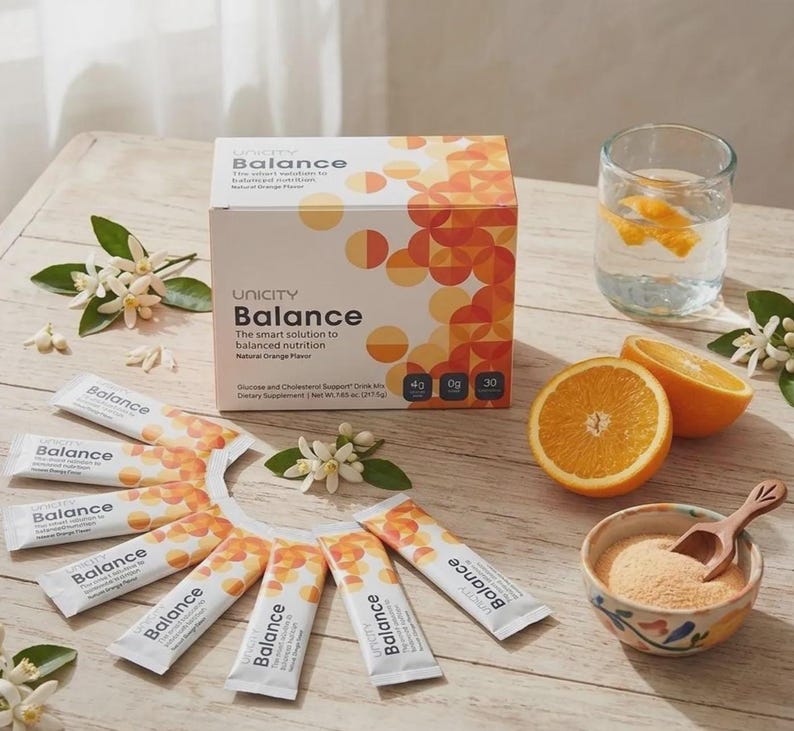 Unicity balance the smart solution to balanced nutrition Orange flavour 30 Sticks pack