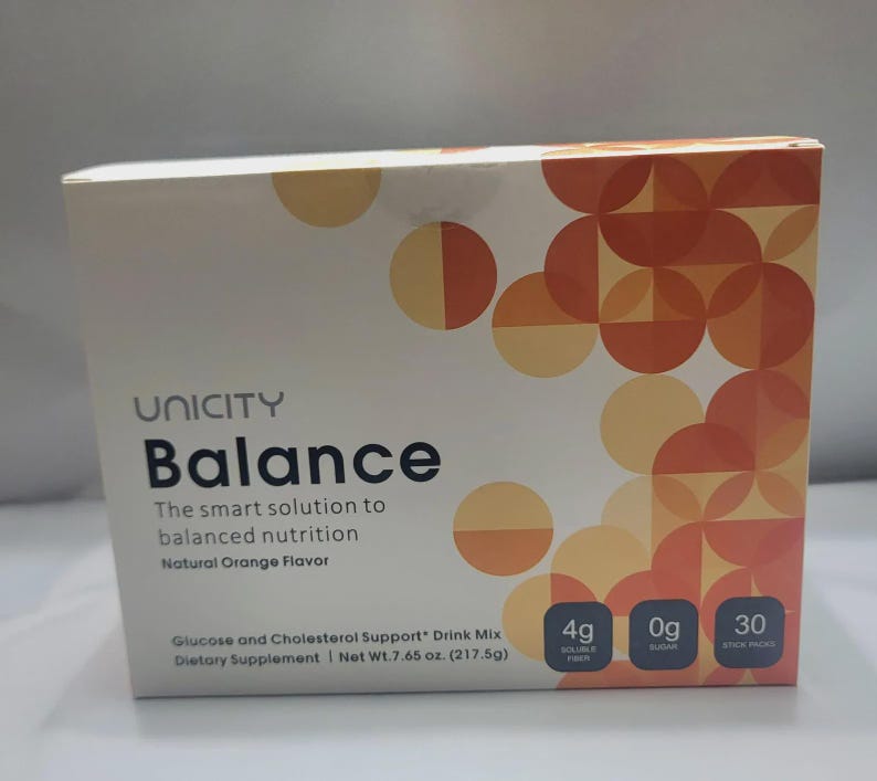 Unicity balance the smart solution to balanced nutrition Orange flavour 30 Stick packs