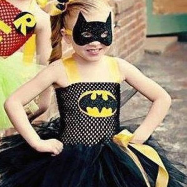 Batgirl Tutu Costume For Kids - Includes Dress, Cape, Mask & Gauntlets, Officially Licensed DC Comics