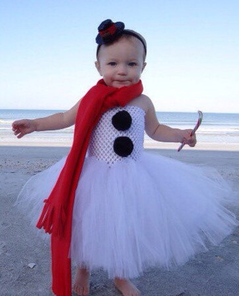 Snow Girl TuTu Dress custom made Infants 5 y.o. Snowman | Etsy