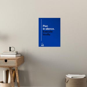 Väggkonst "Execute Loudly" | Typografi med djärv entreprenör
