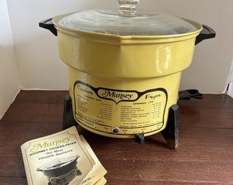 Vintage Munsey Slow Cooker Fryer - Pale Yellow - Model CF65