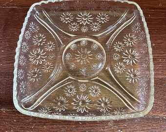 "VTG1950s Hazel Atlas ""Gänseblümchen"" Relish Dish."