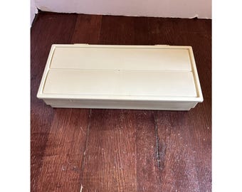 Vintage Tupperware #1572 Wax Paper Foil Wall Dispenser Holder Almond
