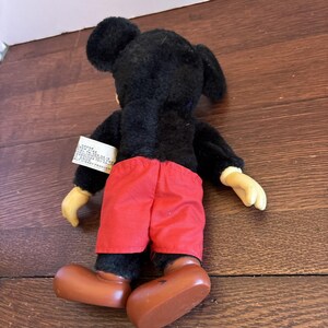 Vintage Disney Mickey Mouse 9" Beanbag Doll Plush Toy Applause Vinyl Face Hands image 4