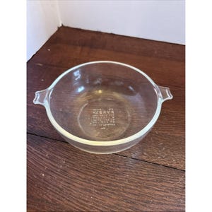 VINTAGE Pyrex 019 Transparent 600ml/20oz Mini-gryta i glas utan lock