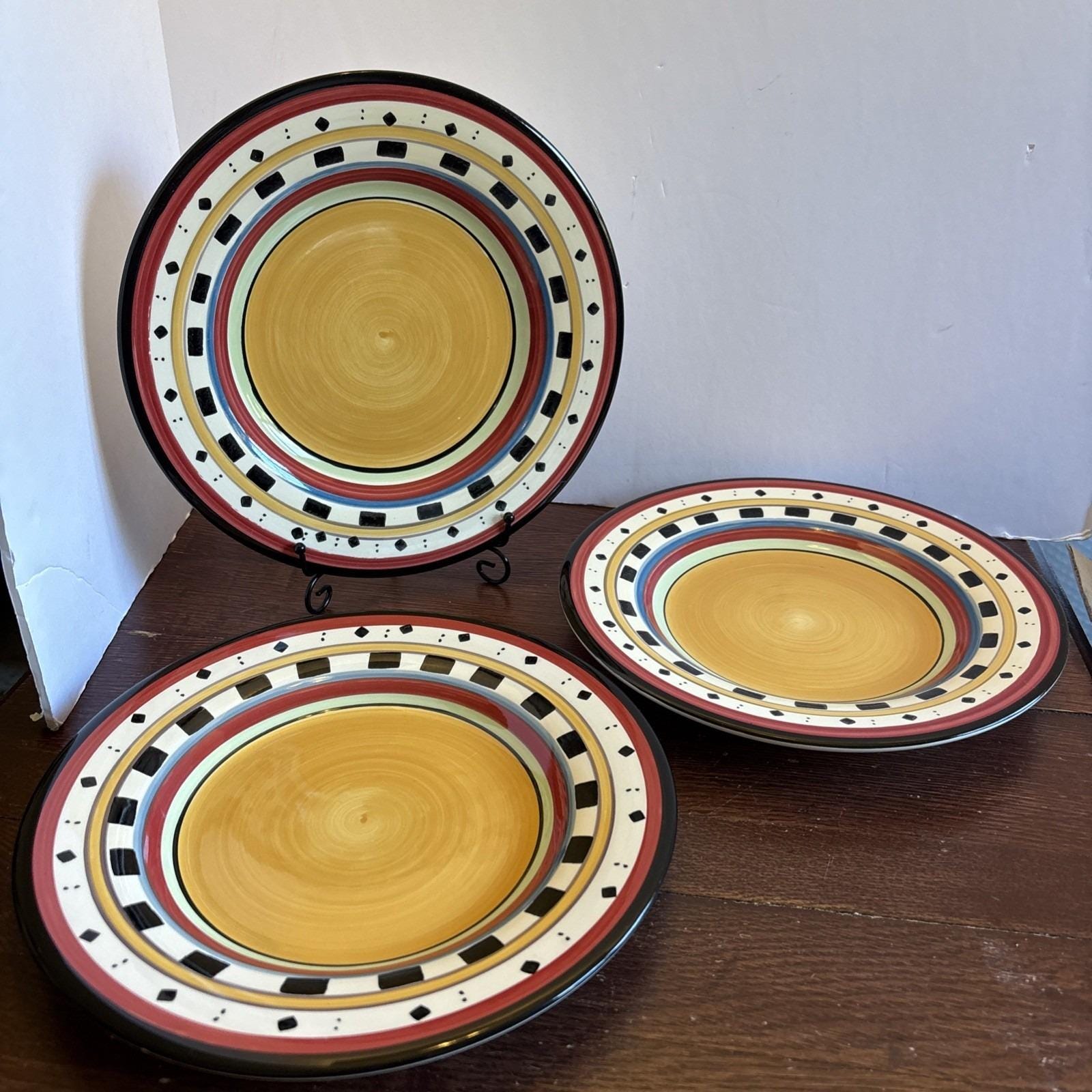 Set of 3 Philippe Richard Hand Painted Timberland Plates 11