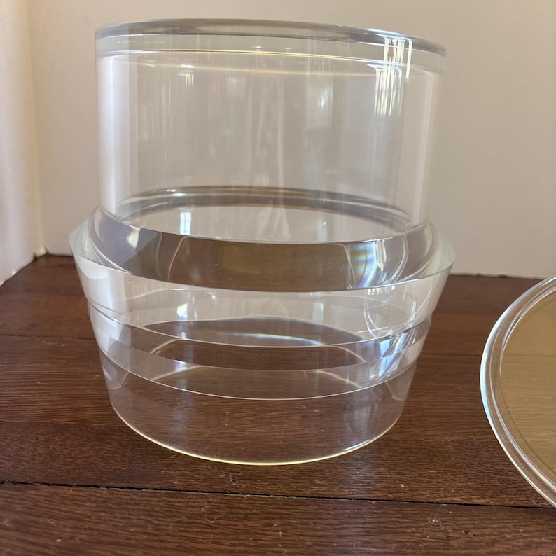 Vtg Lucite Eiskübel & Deckel Arch Alfio Di Bella Italien Anthropologie Bild 7