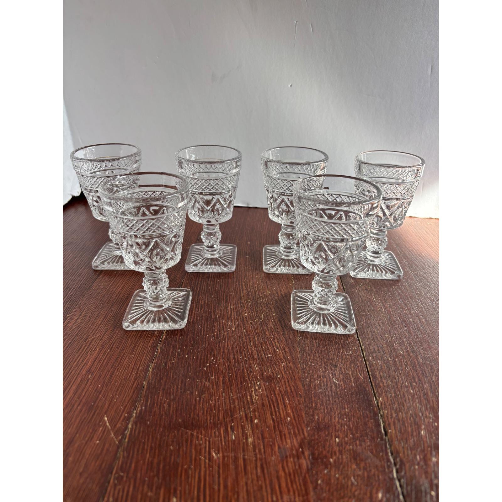 Vintage Square Wine Glasses - Etsy