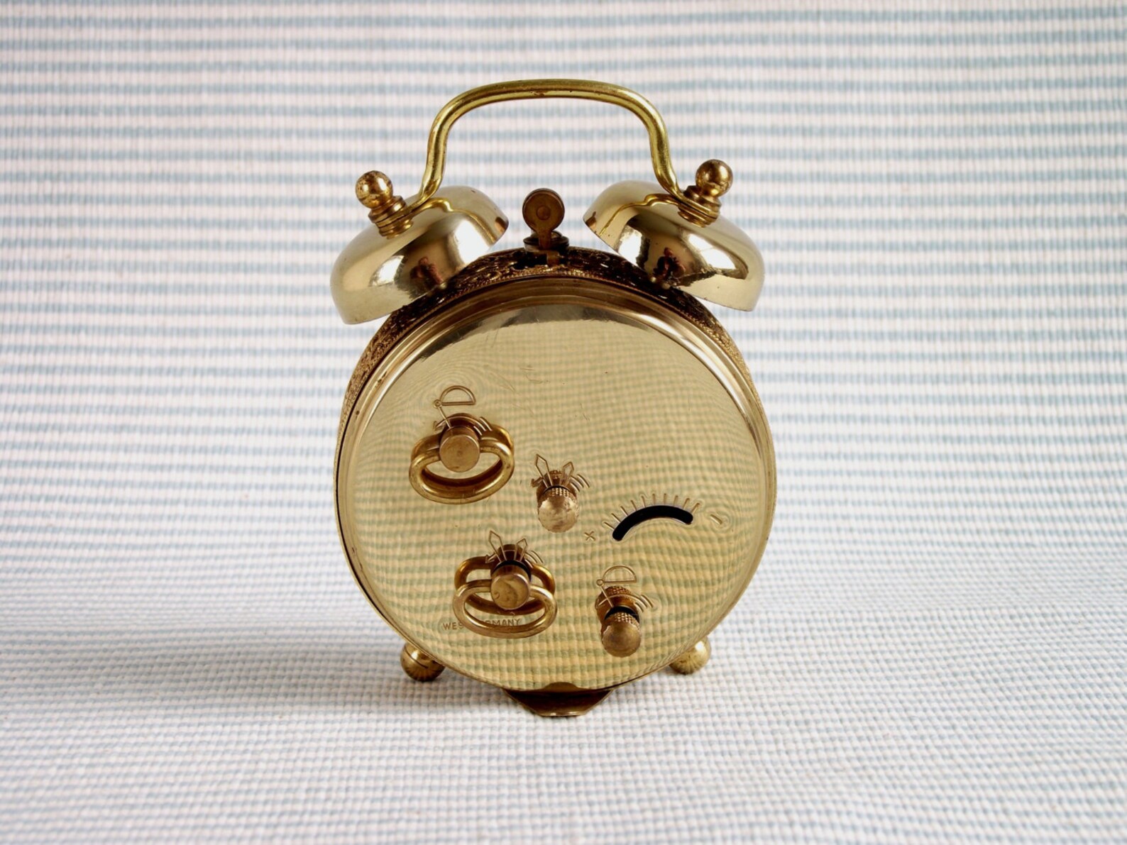Vintage Brass Twin Bell Wind Up Alarm Clock. Beautiful Etsy