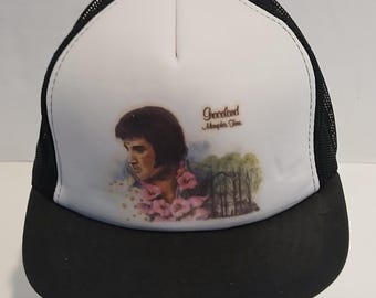 Gorra vintage de Graceland de Elvis Presley - Gorra de camionero retro de Memphis, Tennessee