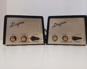 Sistema de intercomunicación doméstico vintage Nutronics Duafone Tube, juego original de dos unidades (MCM)