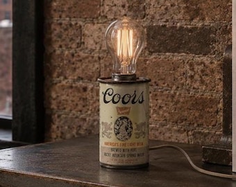 Hand Crafted Vintage Coors Beer Can Light - Oddity Bar or Man Cave Decor