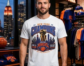 Camiseta de los campeones de baloncesto de Nueva York 2026, camiseta de la victoria del campeonato, camiseta gráfica para aficionados al baloncesto, camiseta unisex para el día del partido.