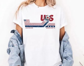 Camiseta de aficionado al fútbol de EE. UU., camiseta de fútbol Comfort Colors, camiseta de club de fútbol de Estados Unidos, atuendo para el día del partido americano, regalos para aficionados al fútbol mundial