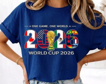 Camiseta del Mundial 2026, Camiseta internacional para aficionados al fútbol, Camiseta del día del partido, Camiseta del torneo de fútbol EE. UU., Canadá y México, Regalo para aficionados al deporte